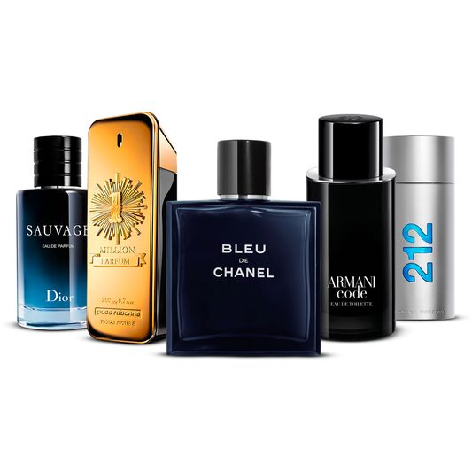 Set di 5 profumi – Sauvage, 1 Million, Bleu de Chanel, Armani Code e 212 Men