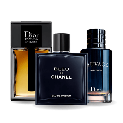 Set di 3 profumi | Sauvage Dior, Bleu de Chanel, Dior Homme Intense 100 ml